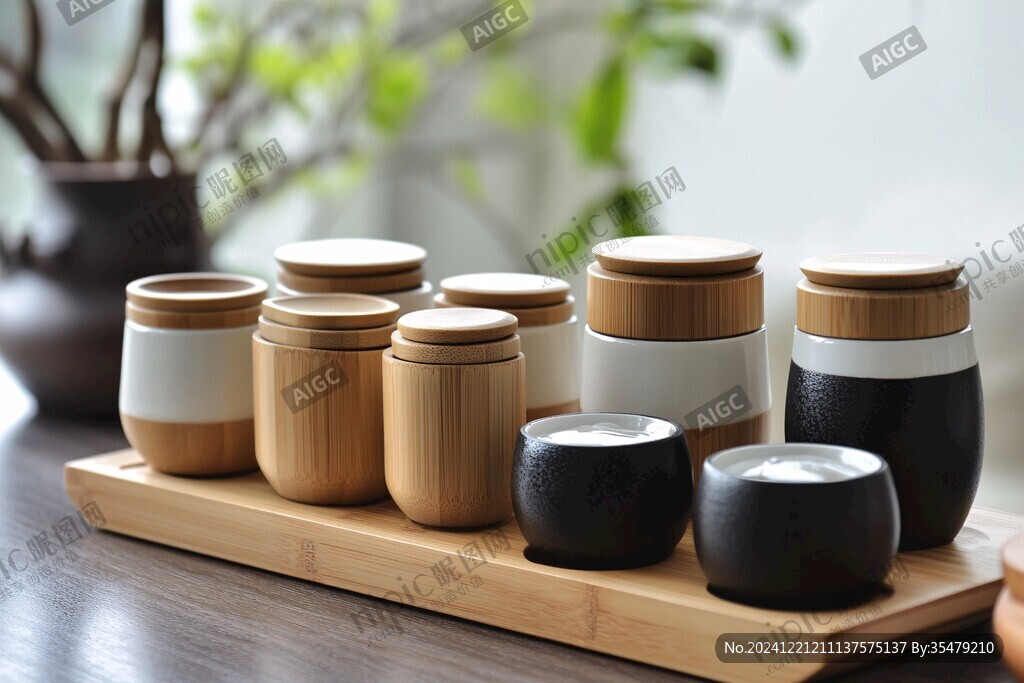 竹制手工茶罐