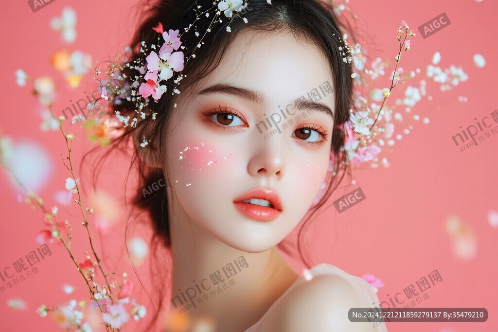 美妝少女美妝造型