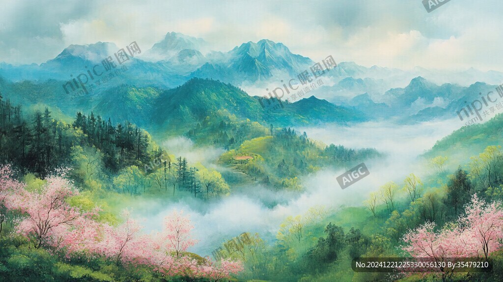 山水畫合成圖