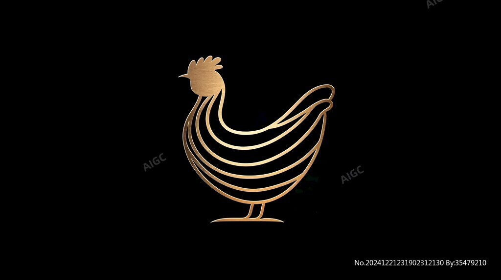 動物母雞logo設(shè)計