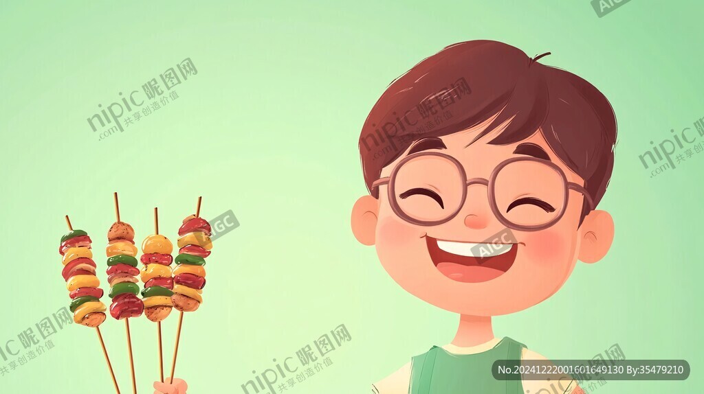 擼串創(chuàng)意插畫