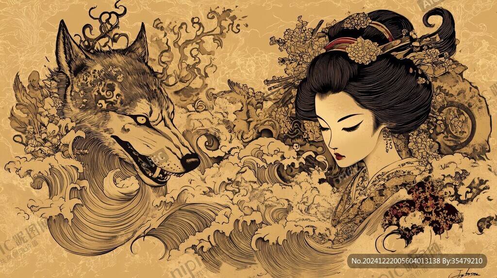 狼包裝插畫