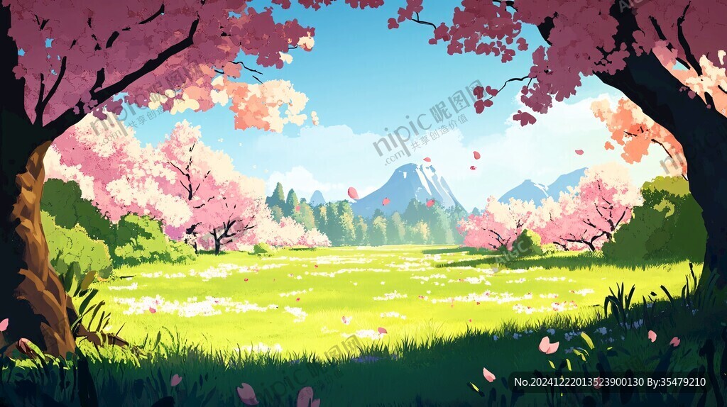 桃林插畫