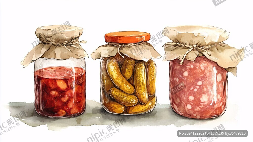 腌制菜插畫