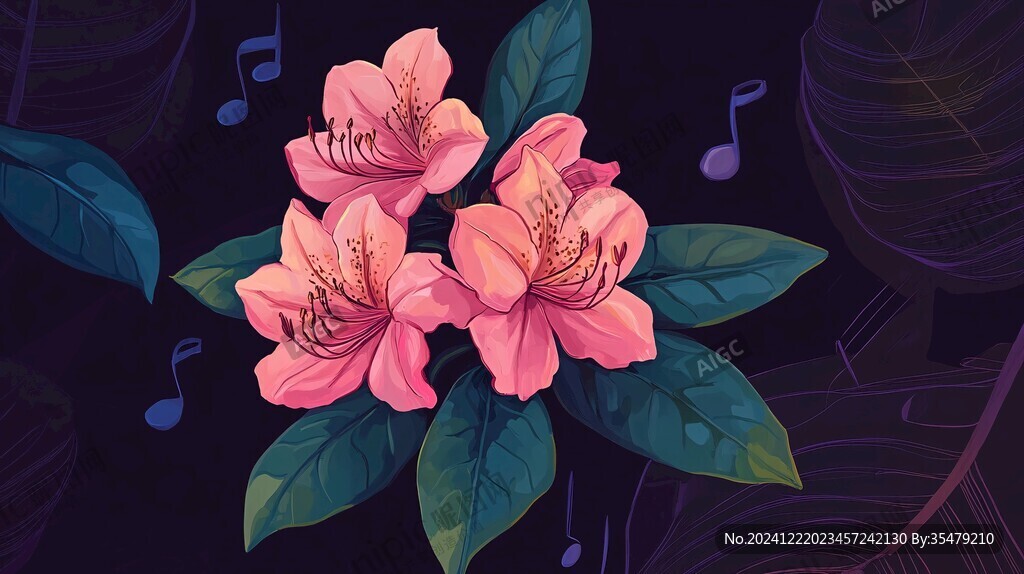 杜鵑花插畫