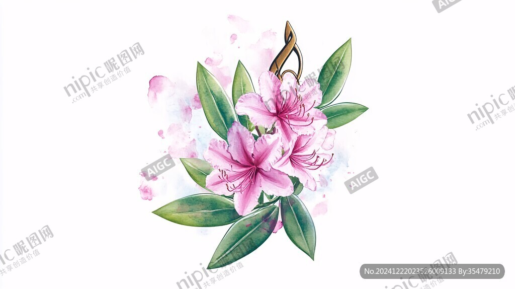夾竹桃包裝插畫