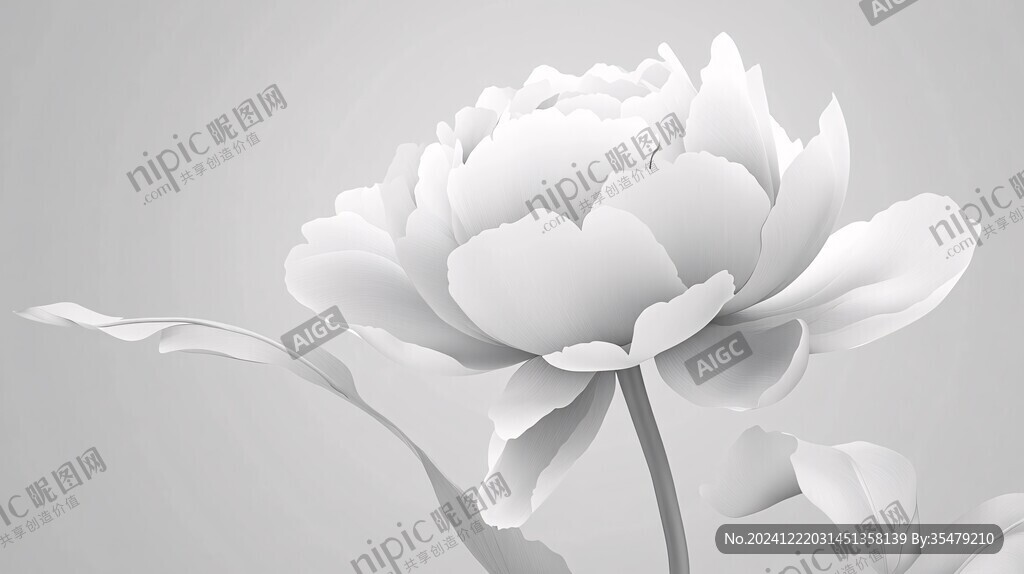 3d簡約花