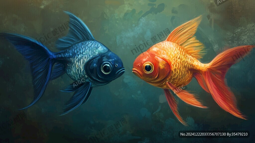 兩只立體的大金魚