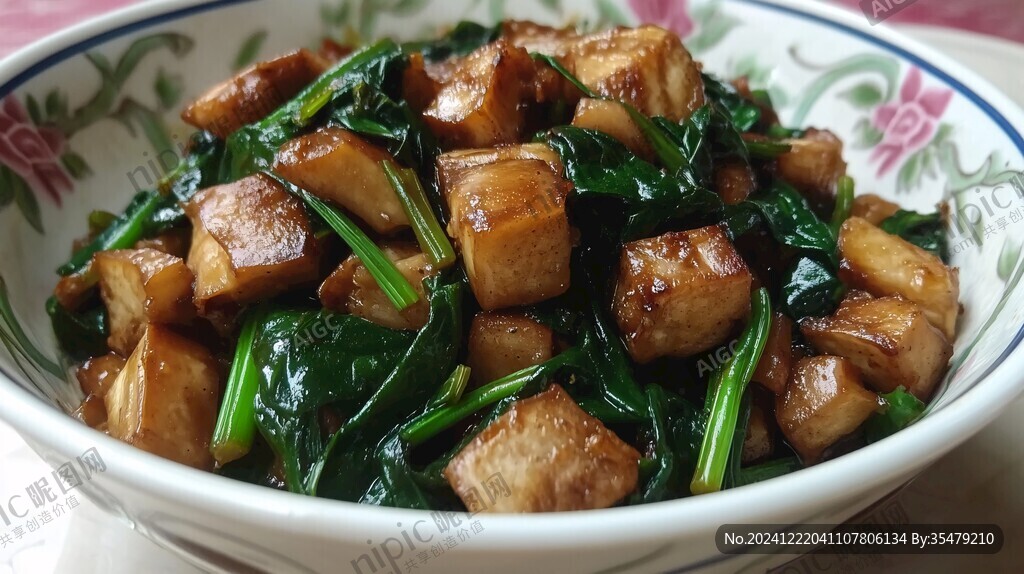 菠菜紅燒肉靠豆腐