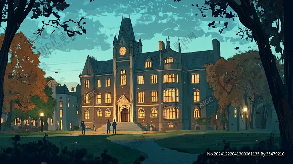 普林斯頓大學插畫背景