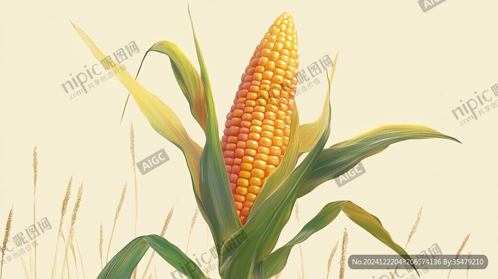 高粱穗插畫