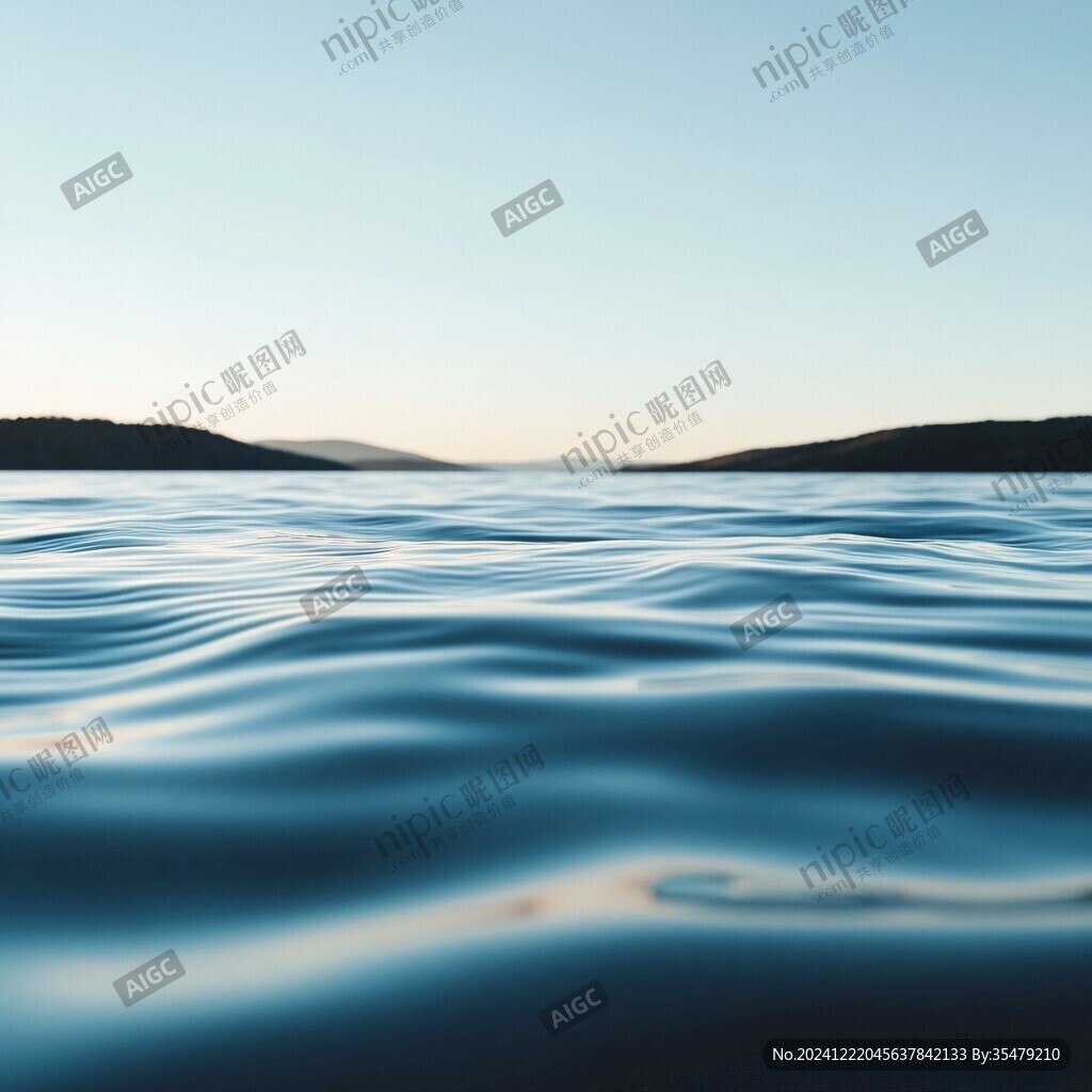 藍色海水海平面