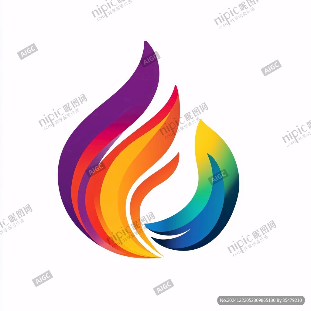 水滴火焰結合logo
