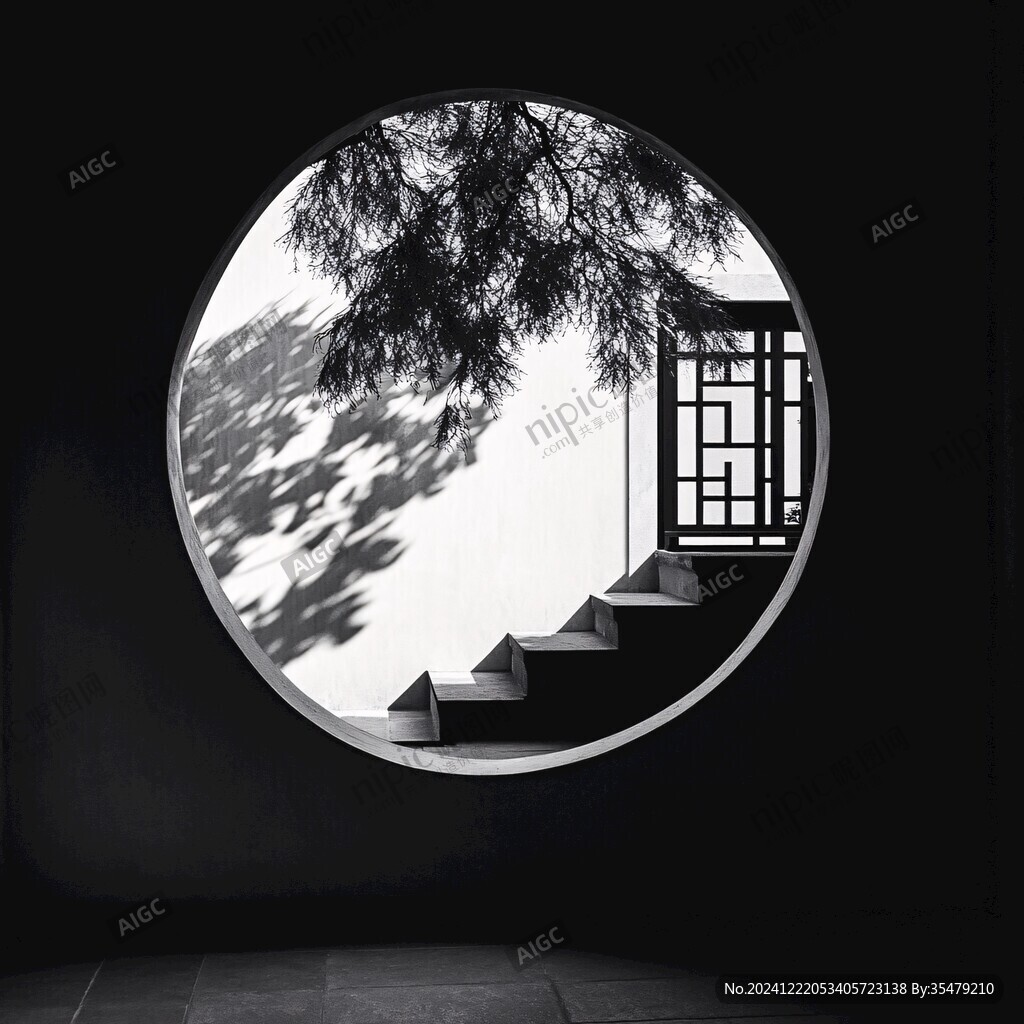 圓窗景墻