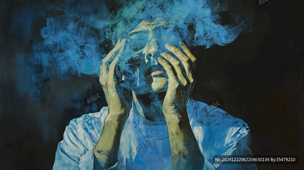 彩色圖像情緒緊張