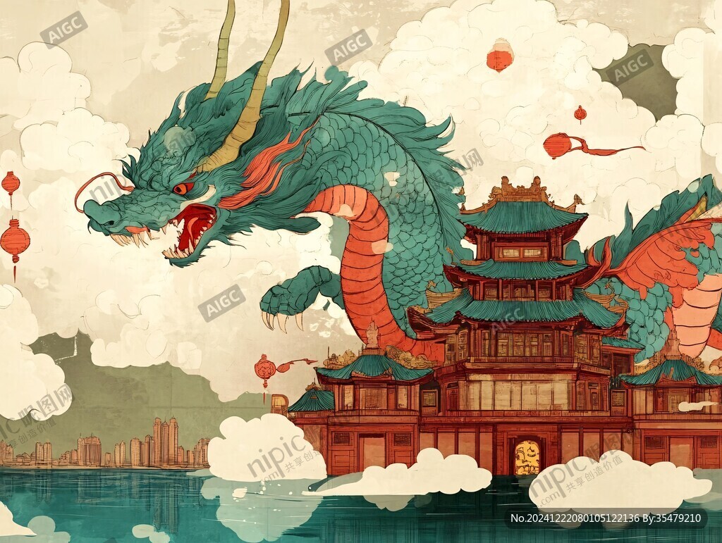 龍年文創(chuàng)插畫