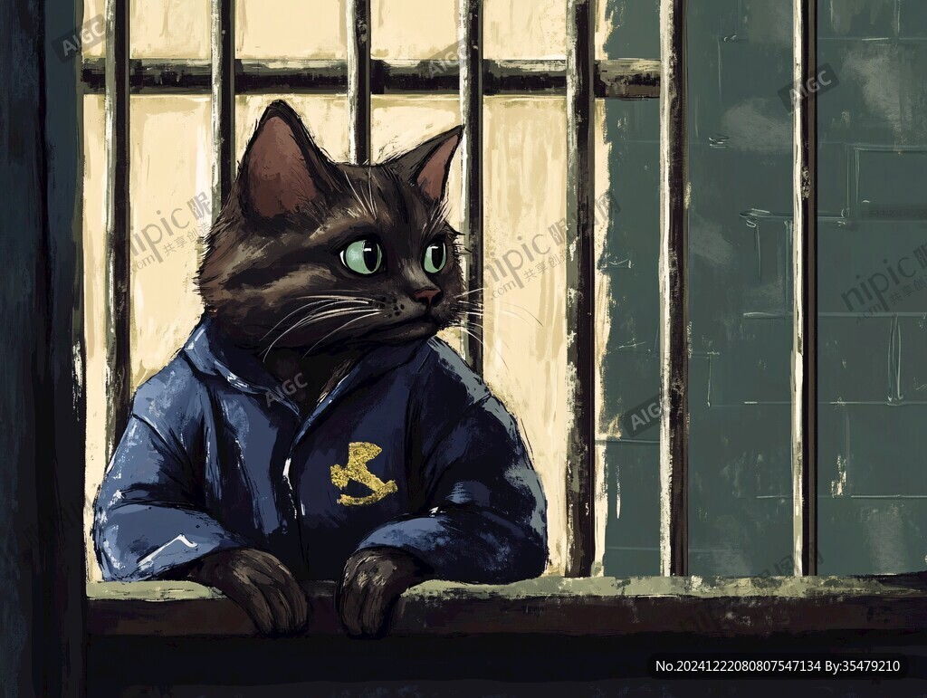 穿著校服的貓