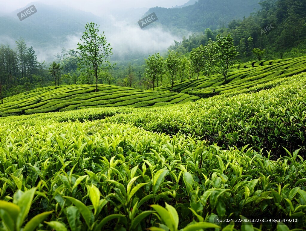 高清茶園圖片