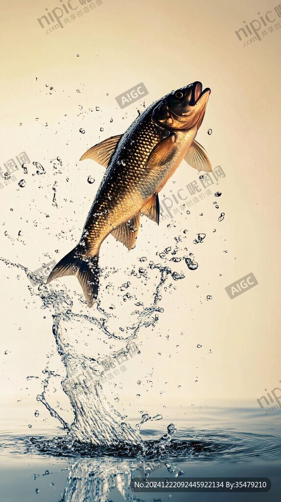 躍出水面的大魚(yú)