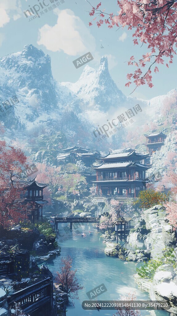 古風(fēng)山水場景