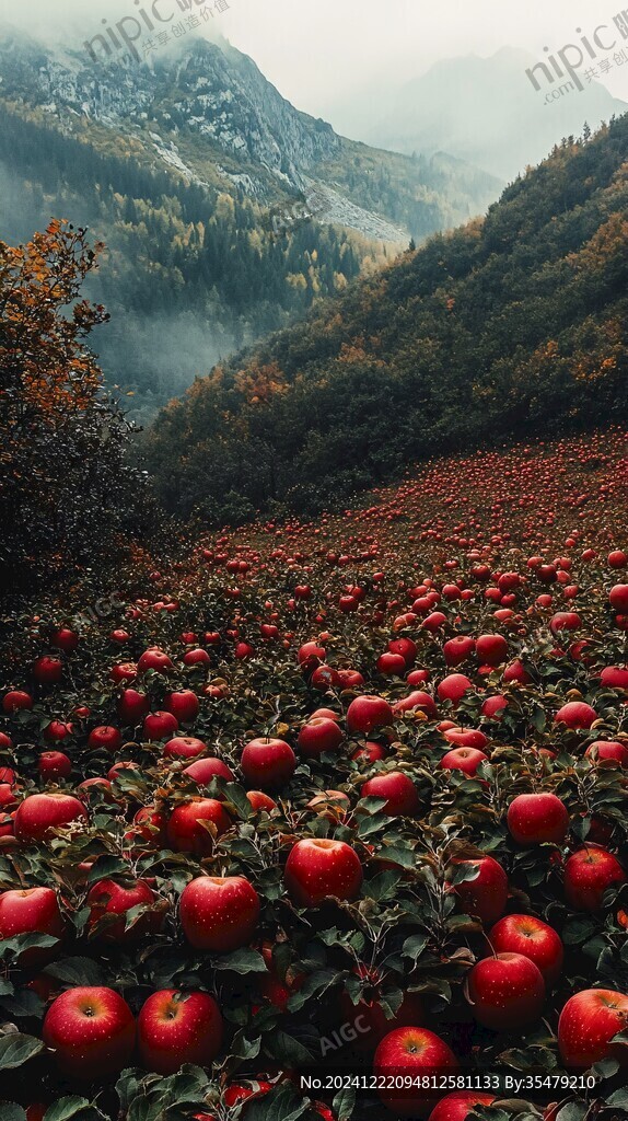 紅蘋果滿枝頭