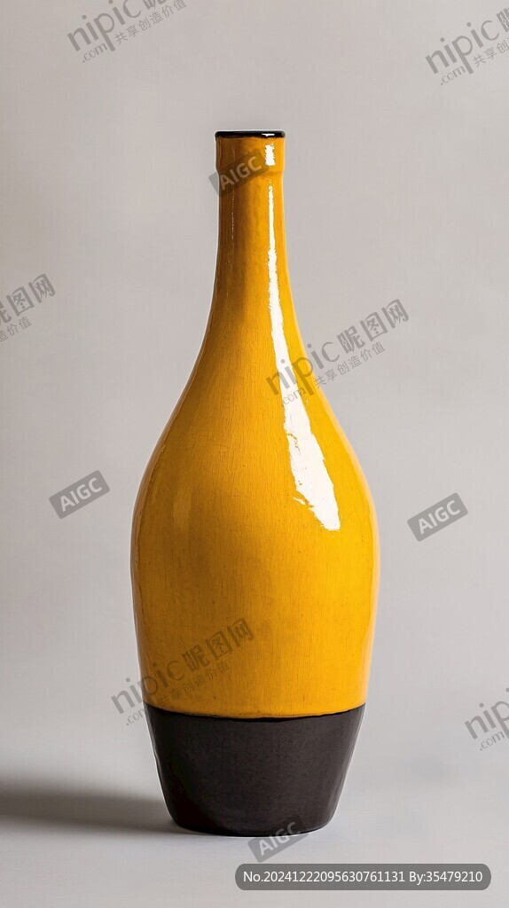 黃釉膽瓶