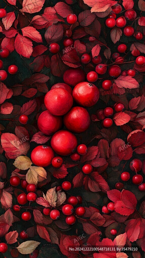 紅色小果實(shí)背景
