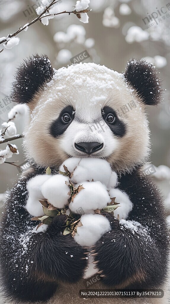 雪地大熊貓