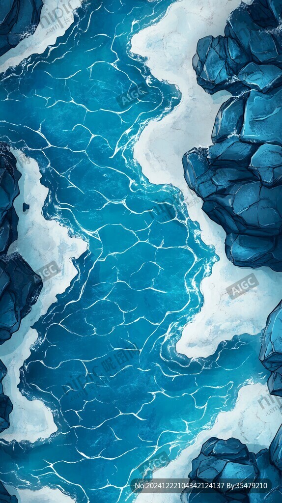 浪花紋理海水江崖紋