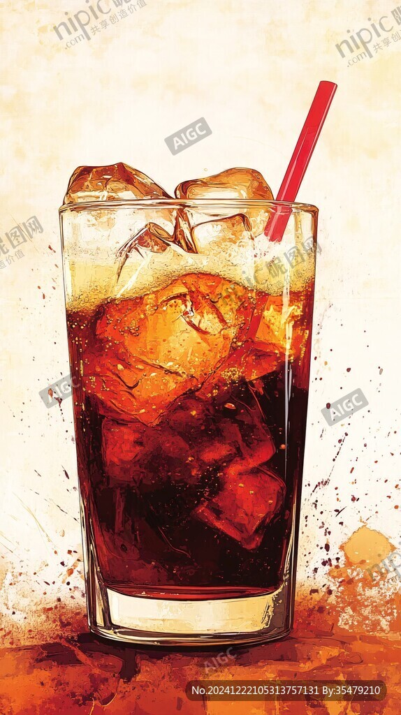 冰飲插畫