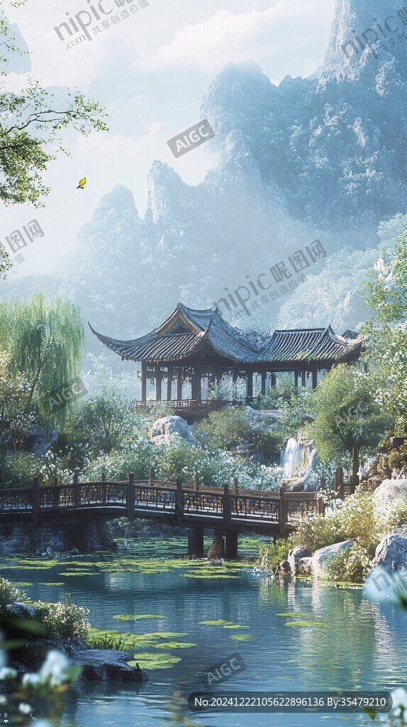 古風(fēng)山水場(chǎng)景