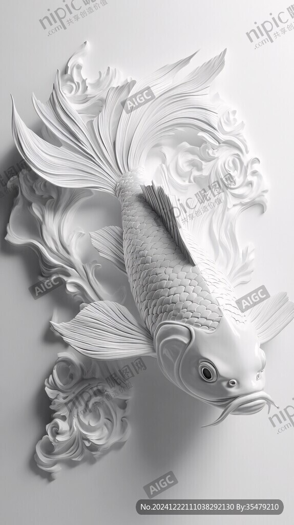 浮雕魚素材