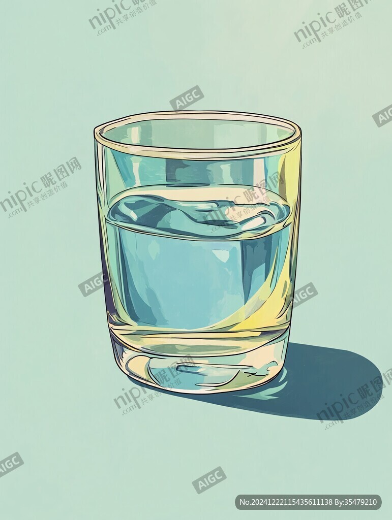 玻璃杯插畫