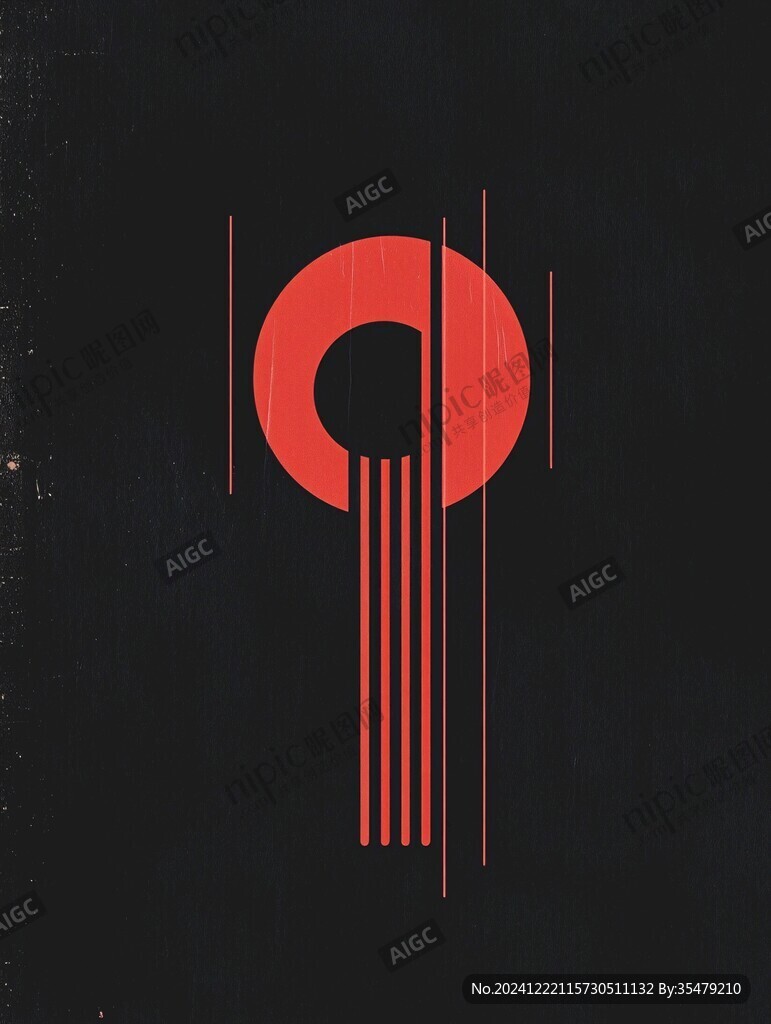 線(xiàn)條字母p海報(bào)