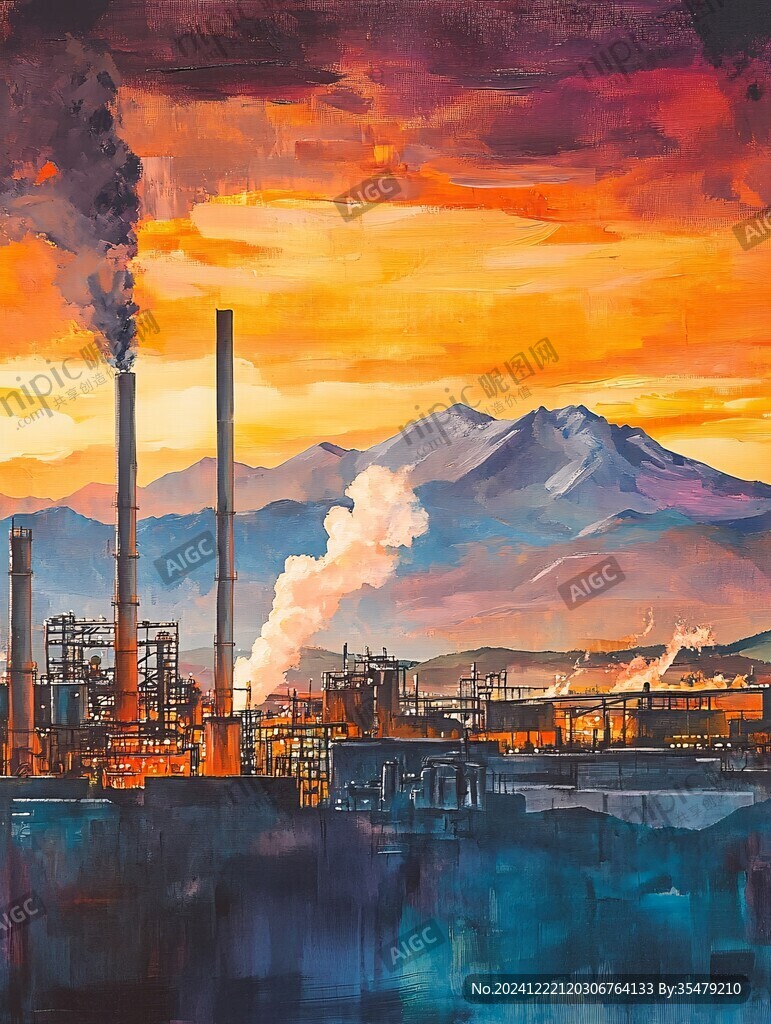 工業(yè)區(qū)油畫