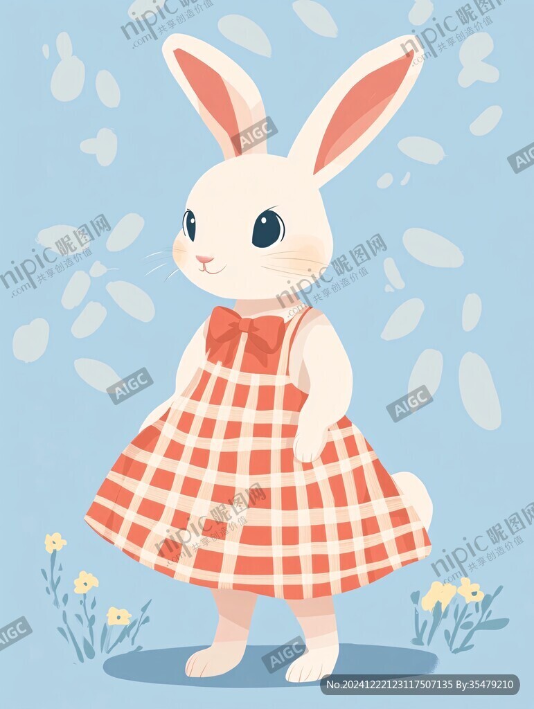微信移動端卡通兔插畫