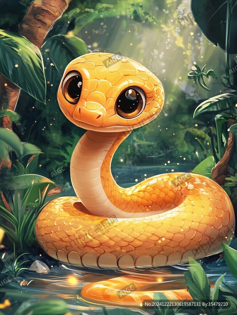 q版蛇插畫