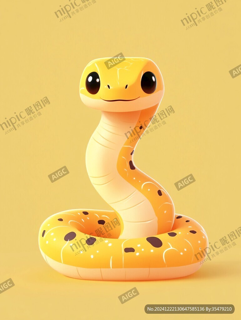 小黃蛇插畫