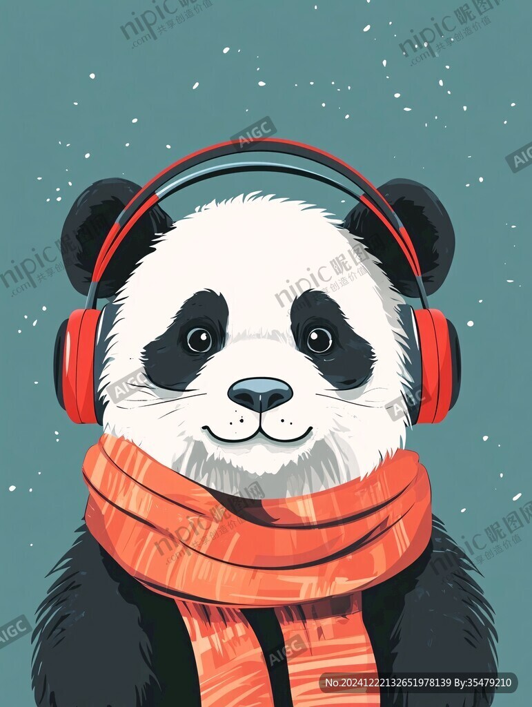 聽(tīng)歌熊貓