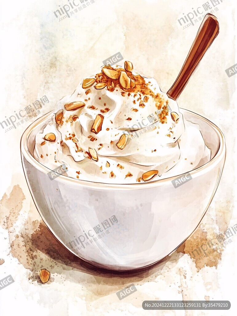 堅果麥片插畫