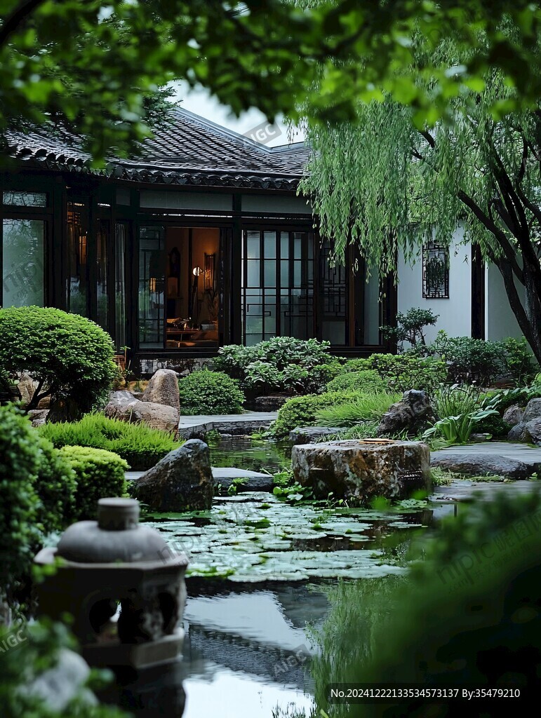 庭院院落江南小景