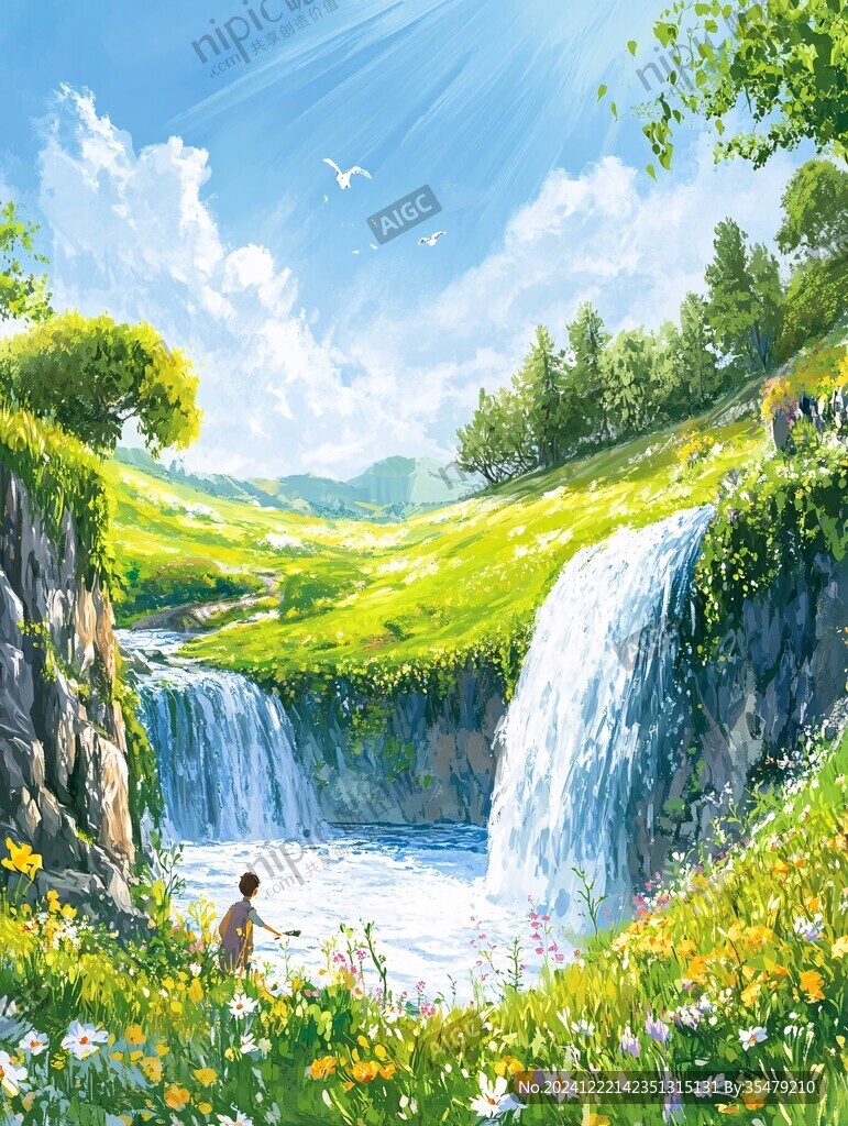唯美詩意自然風(fēng)景漫畫