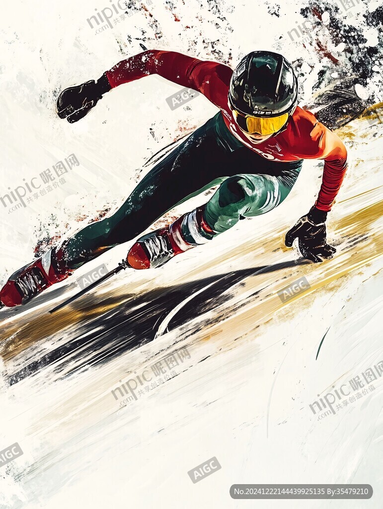 速滑插畫