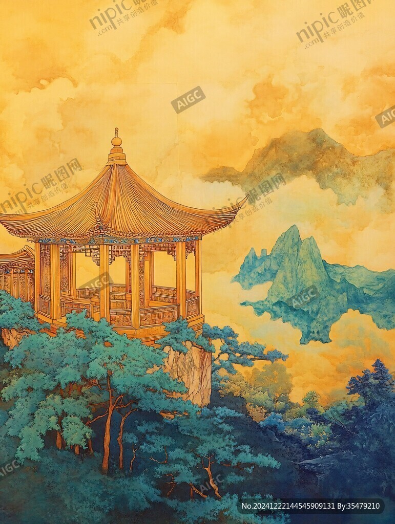 插畫愛晚亭