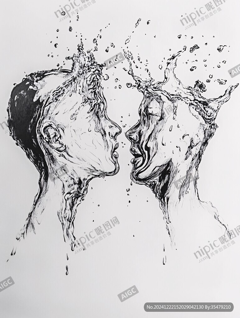 倒水線稿