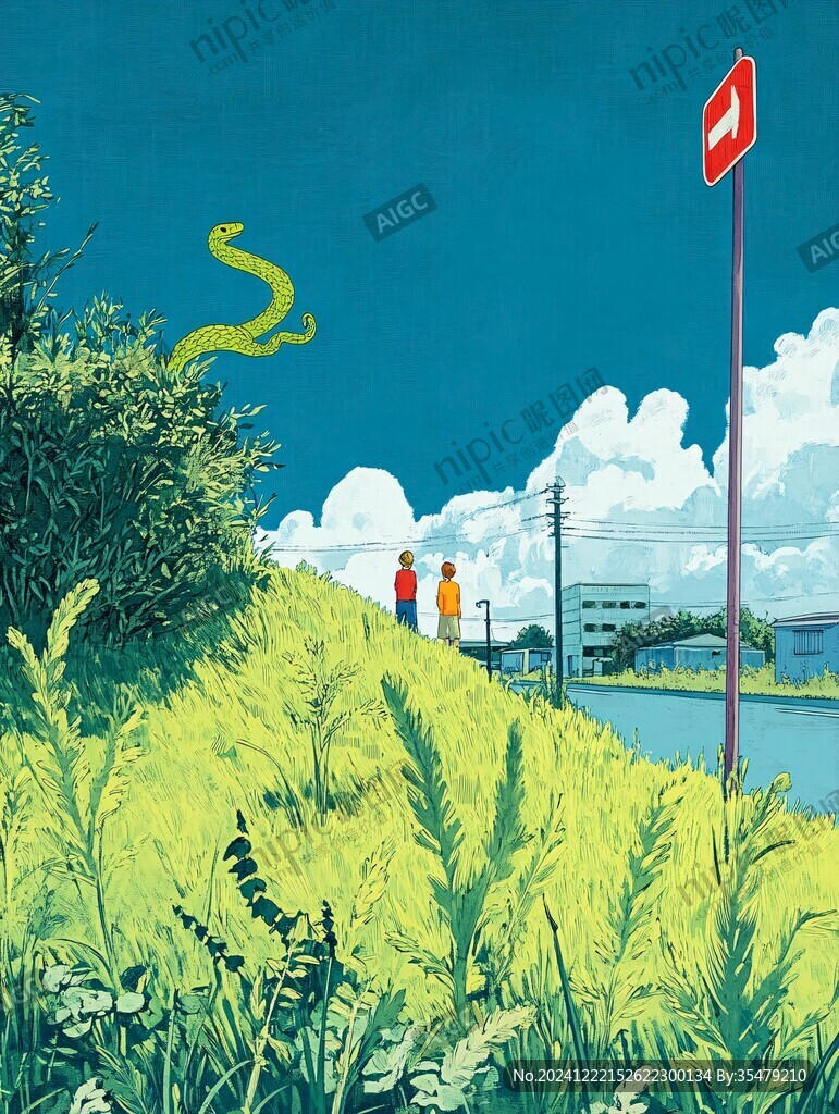 小風(fēng)景插畫