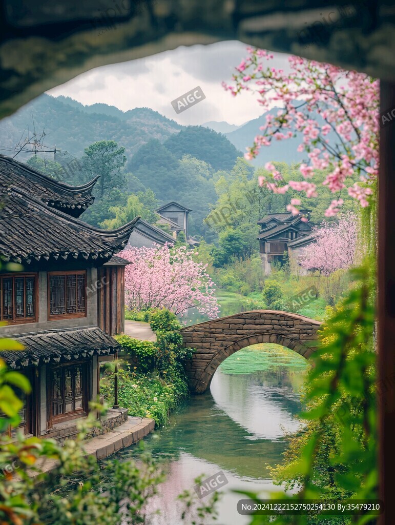 煙雨春色