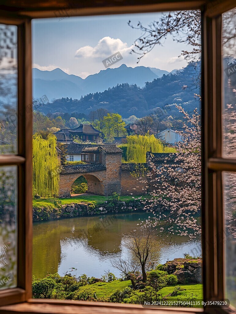 窗外春色