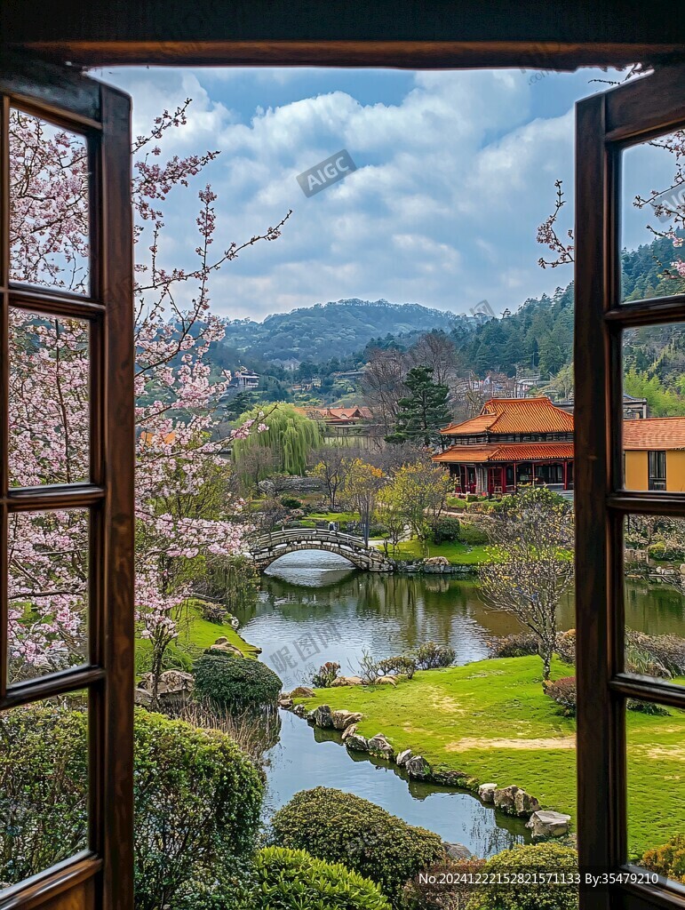 傳統(tǒng)建筑園林春色