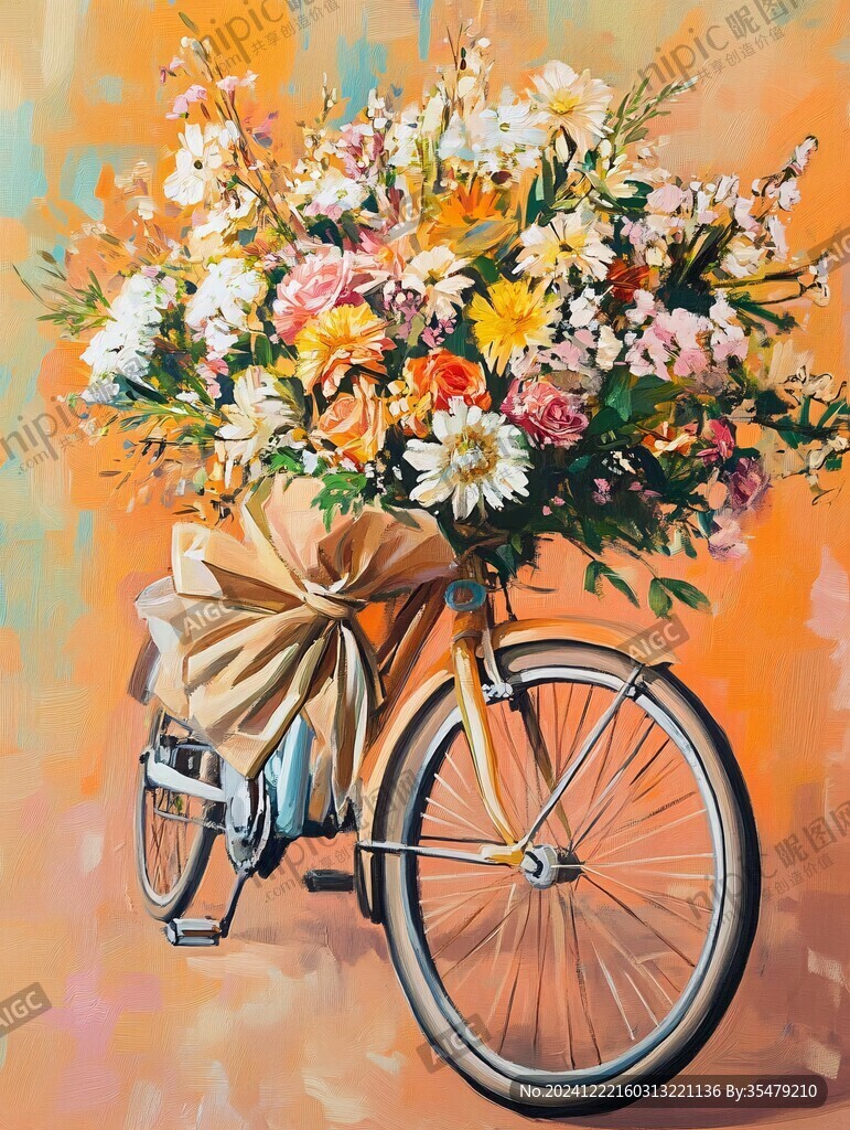 花束壁畫